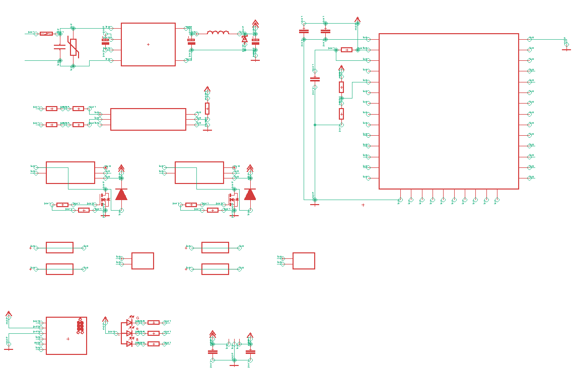 Air source heat pump controller circuit schematic with power switching and sensing blocks