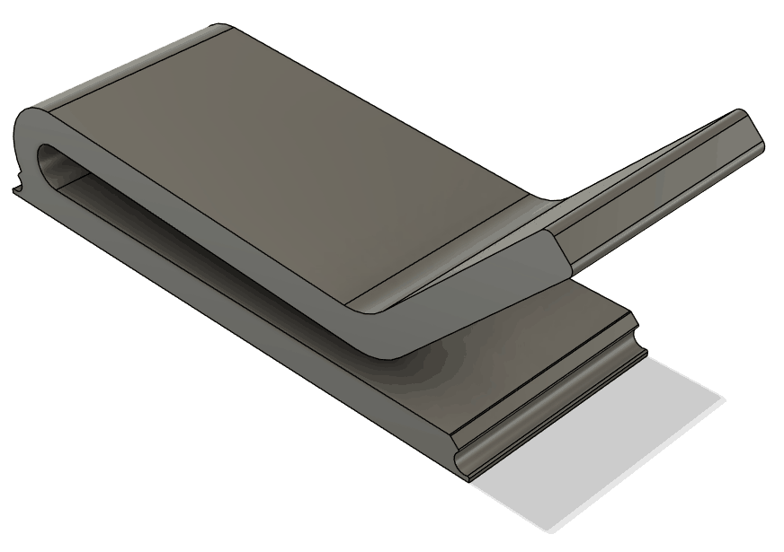 3D CAD model of a reverse-engineered spa filter assembly clip