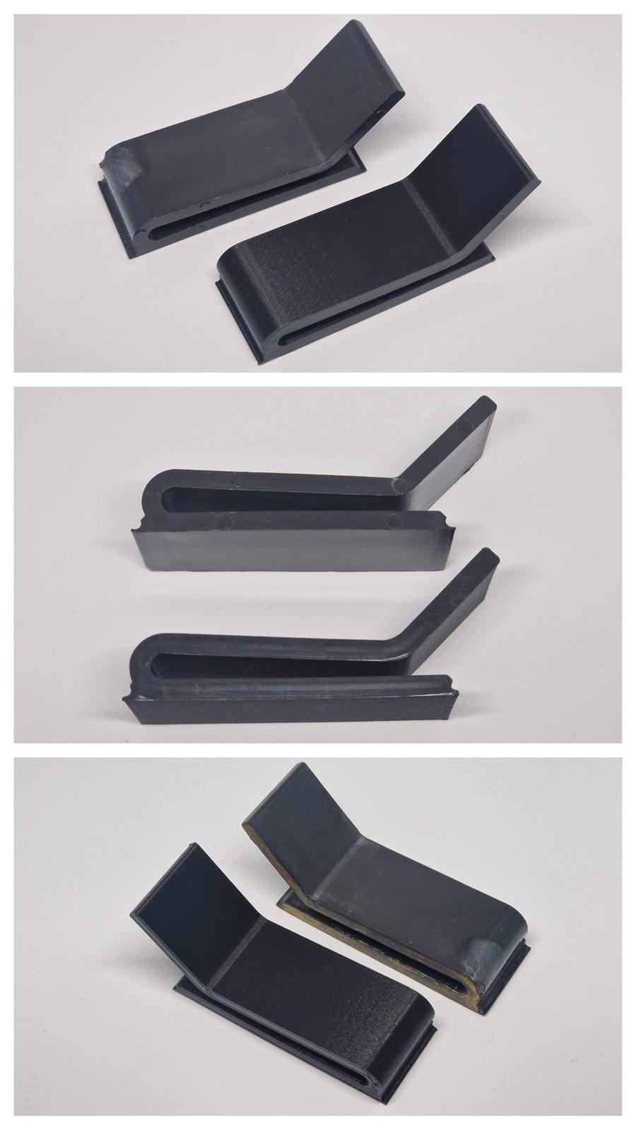 Original spa filter clip beside reverse-engineered 3D-printed PETG replacement